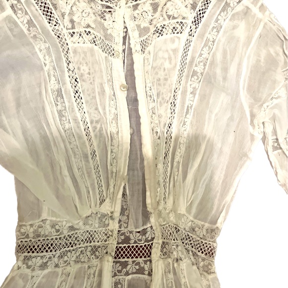 ANTIQUE 🌹ROMANTIC 🌹EDWARDIAN TEA DRESS - Picture 6 of 14